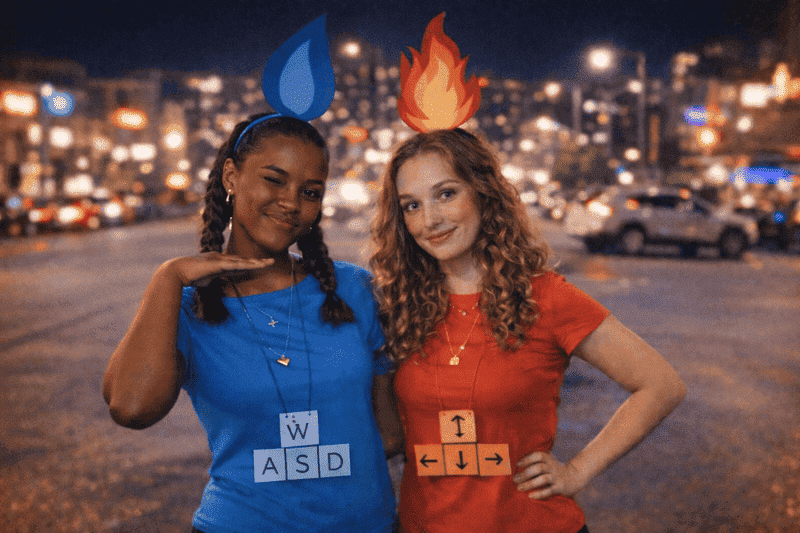 Fantasia para amigas no Carnaval juntas 2 fantasia para amigas no Carnaval em dupla temática água e fogo