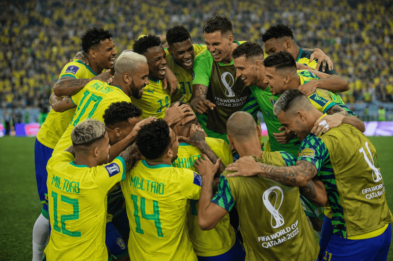 Quando foi a primeira Copa do Mundo do Brasil 3 Comemoração da seleção brasileira simbolizando quando foi a primeira Copa do Mundo do Brasil